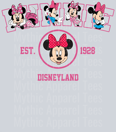 Minnie Mouse EST 1928  DTF Disney Transfers