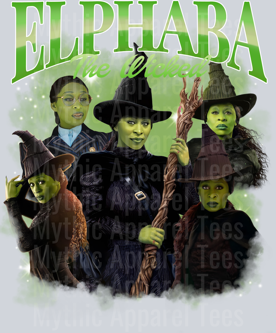 Wicked Movie Elphaba The Wicked green  DTF Wicked Transfers