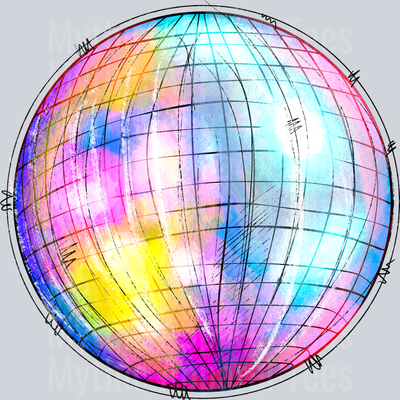 Unicorn Disco Ball DTF Unicorn Transfers