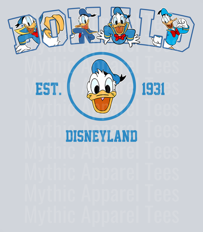 Donald Duck Est 1931   DTF Disney Transfers